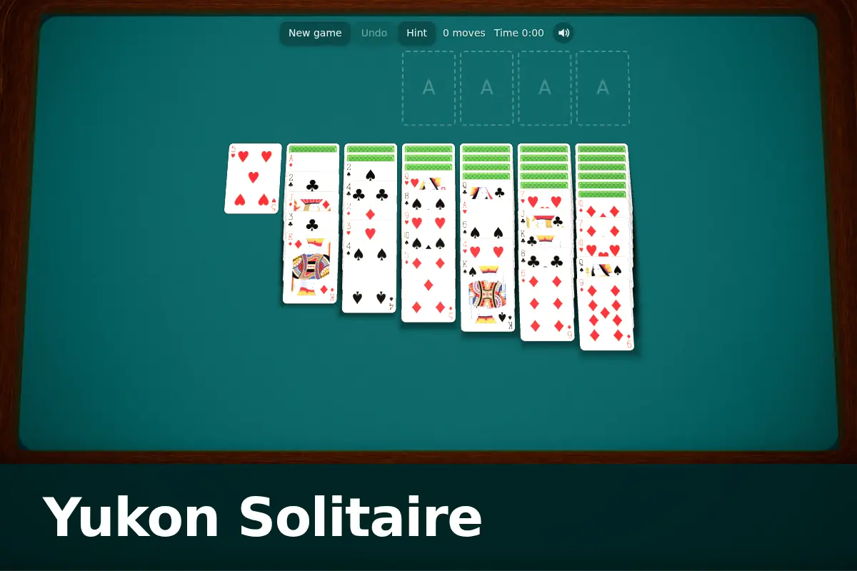 Yukon Solitaire game screen